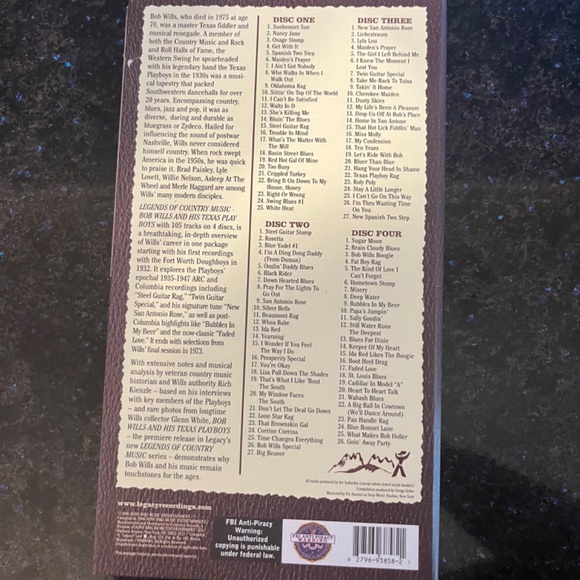 Bob Wills and His Texas Playboys - 2 CD sets - 8 CDs - 214 Songs - Picture 3 of 7
